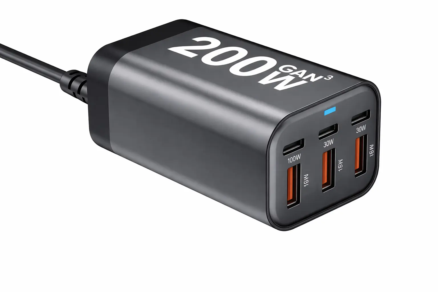 USB-C PD charger with multiple ports — independent voltage negotiation